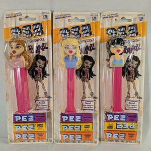 3 Set of Bratz Pez Dispensers Yasmine Chloe Jade New in Package 2005 SEALED RARE